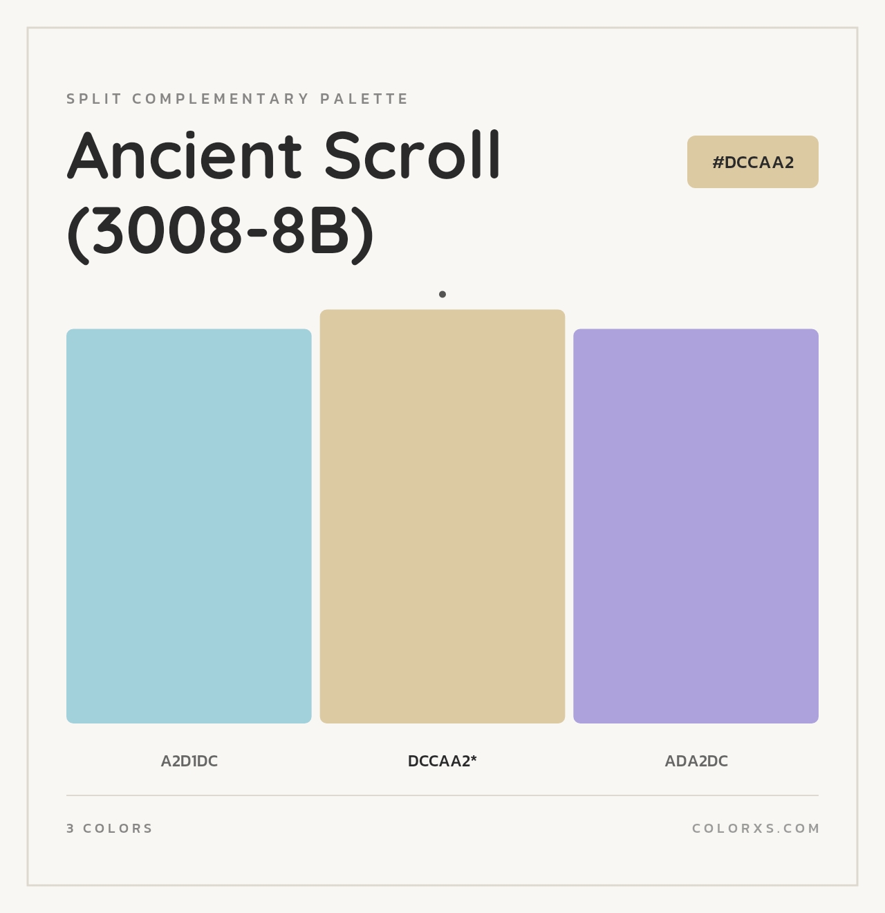 Ancient Scroll (3008-8B) - Split-Complementary Color Palette