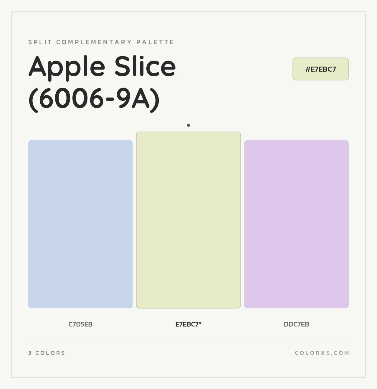 Apple Slice (6006-9A) - Split-Complementary Color Palette