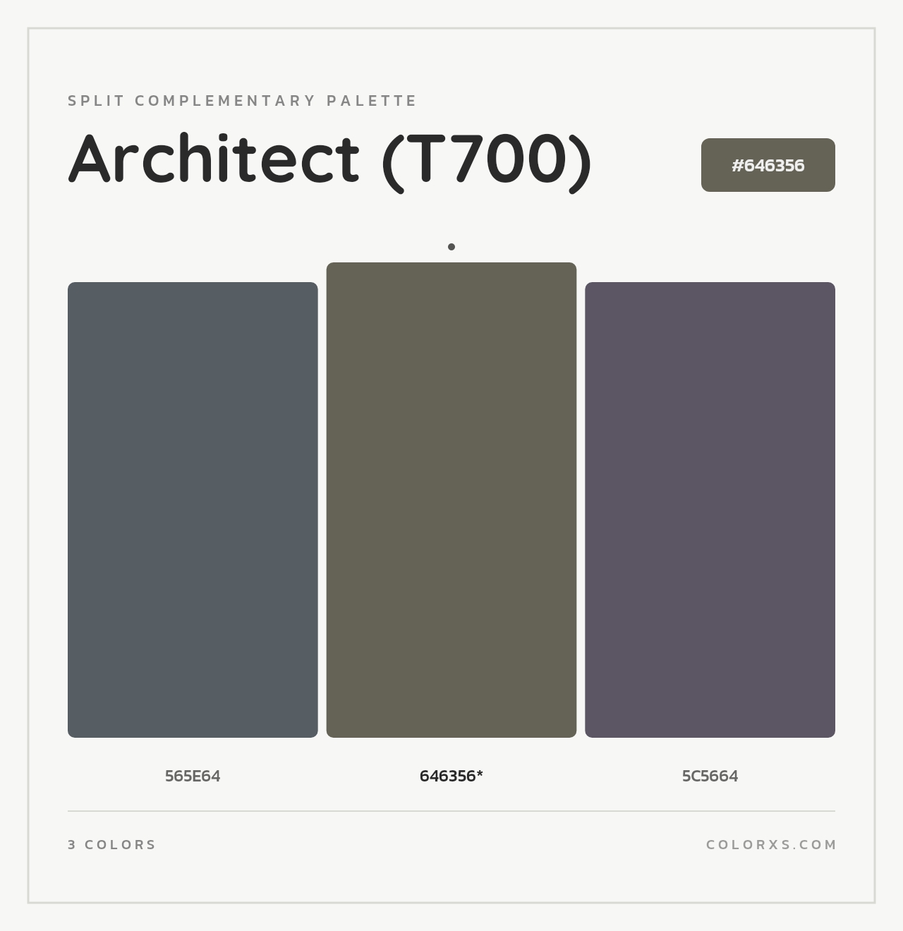Architect (T700) - Split-Complementary Color Palette