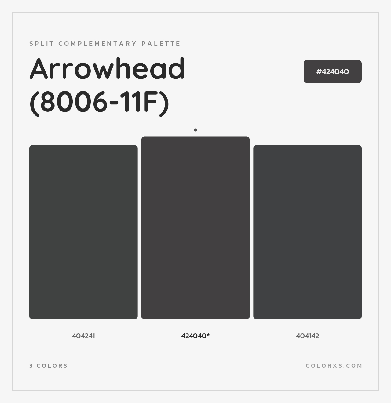 Arrowhead (8006-11F) - Split-Complementary Color Palette