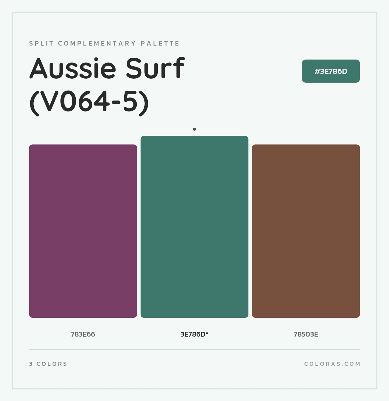 Aussie Surf (V064-5) - Split-Complementary Color Palette