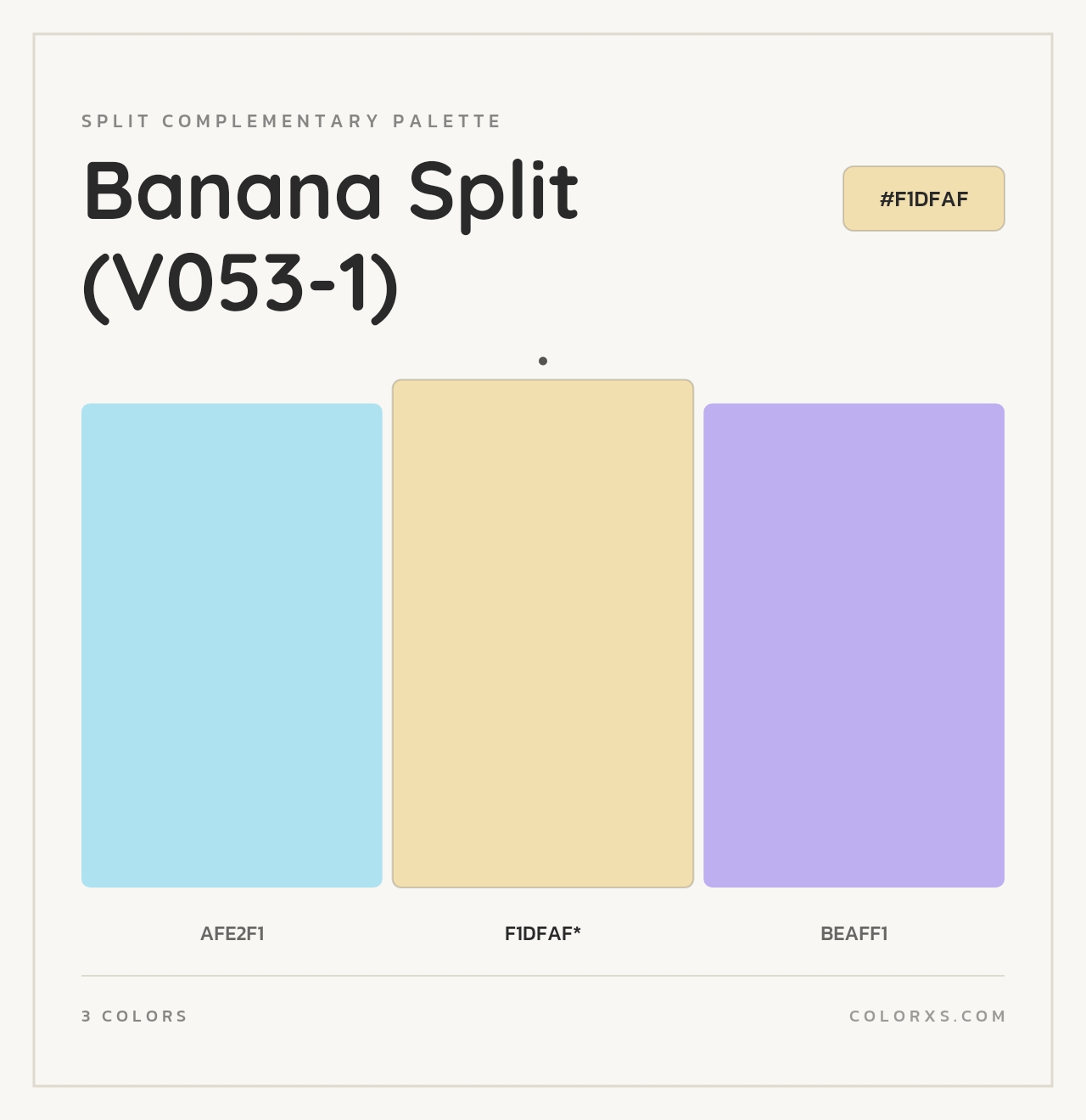 Banana Split (V053-1) - Split-Complementary Color Palette
