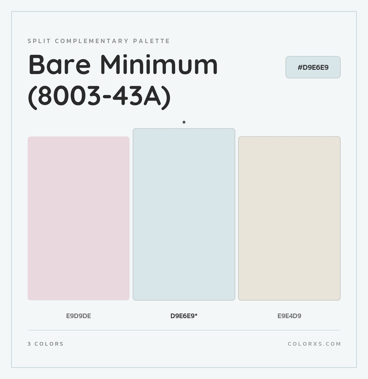 Bare Minimum (8003-43A) - Split-Complementary Color Palette