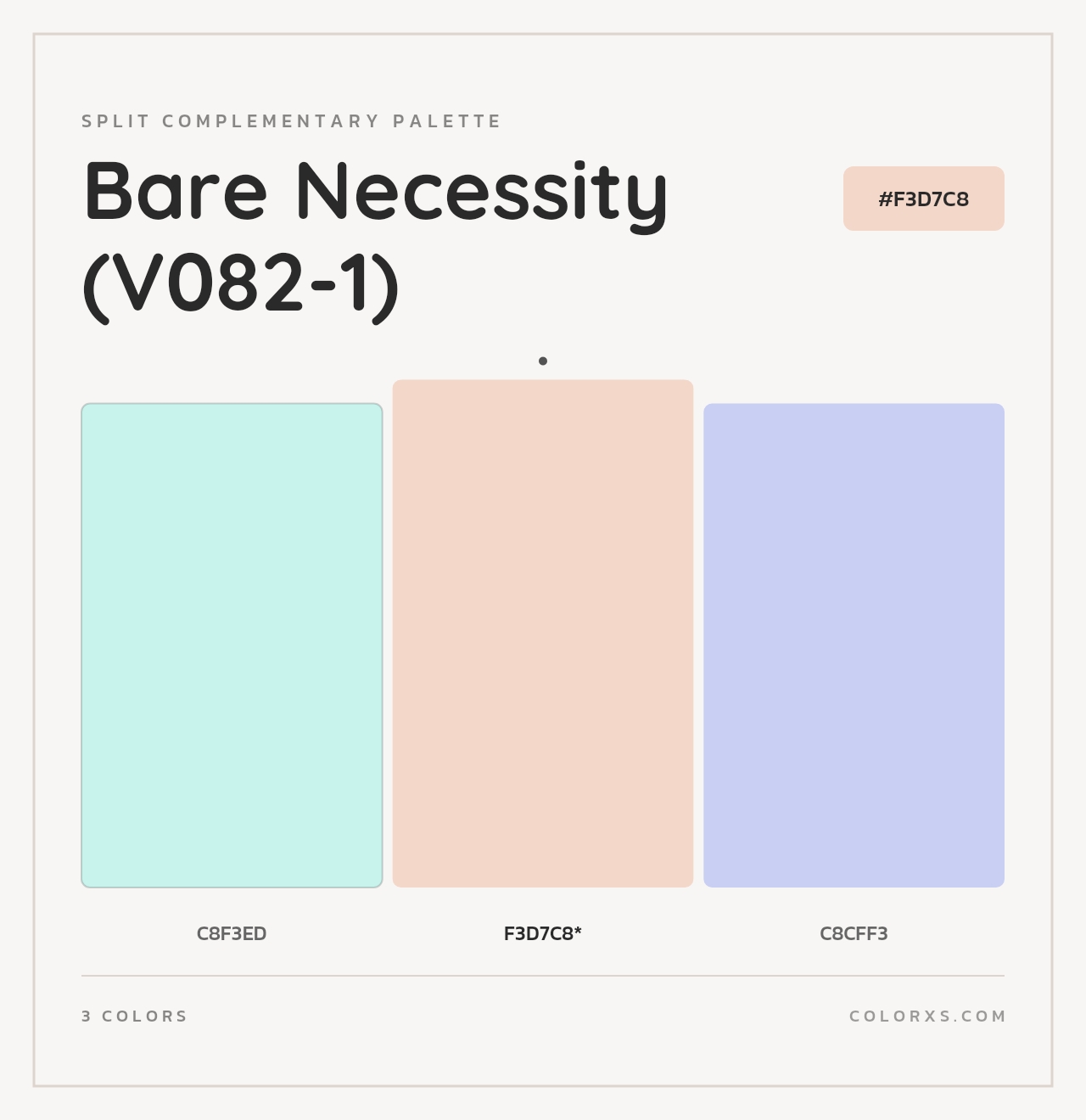 Bare Necessity (V082-1) - Split-Complementary Color Palette