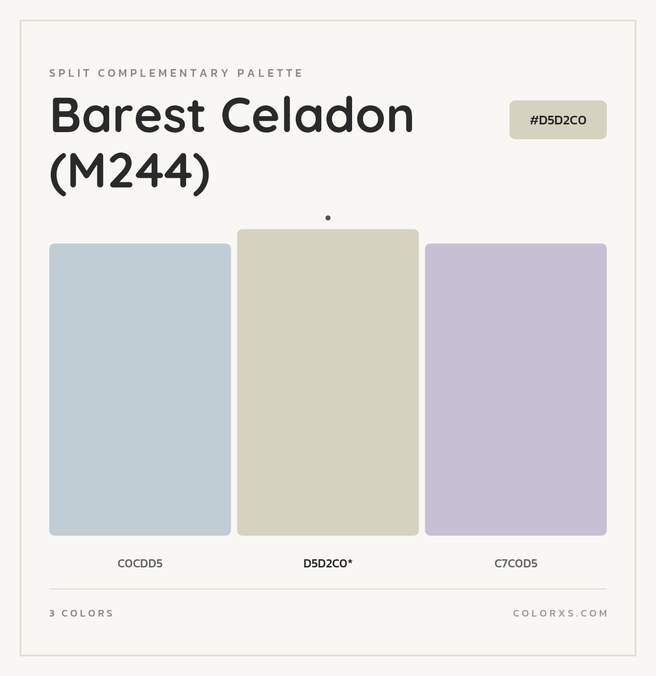 Barest Celadon (M244) - Split-Complementary Color Palette