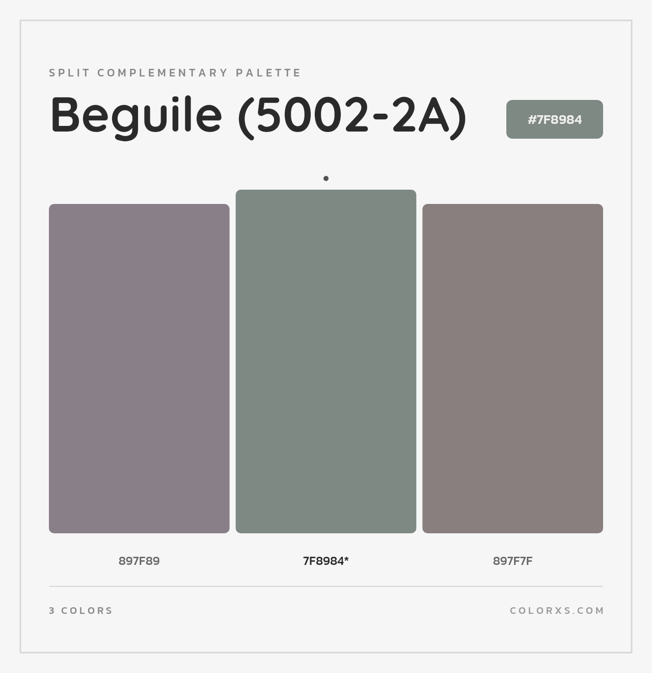 Beguile (5002-2A) - Split-Complementary Color Palette