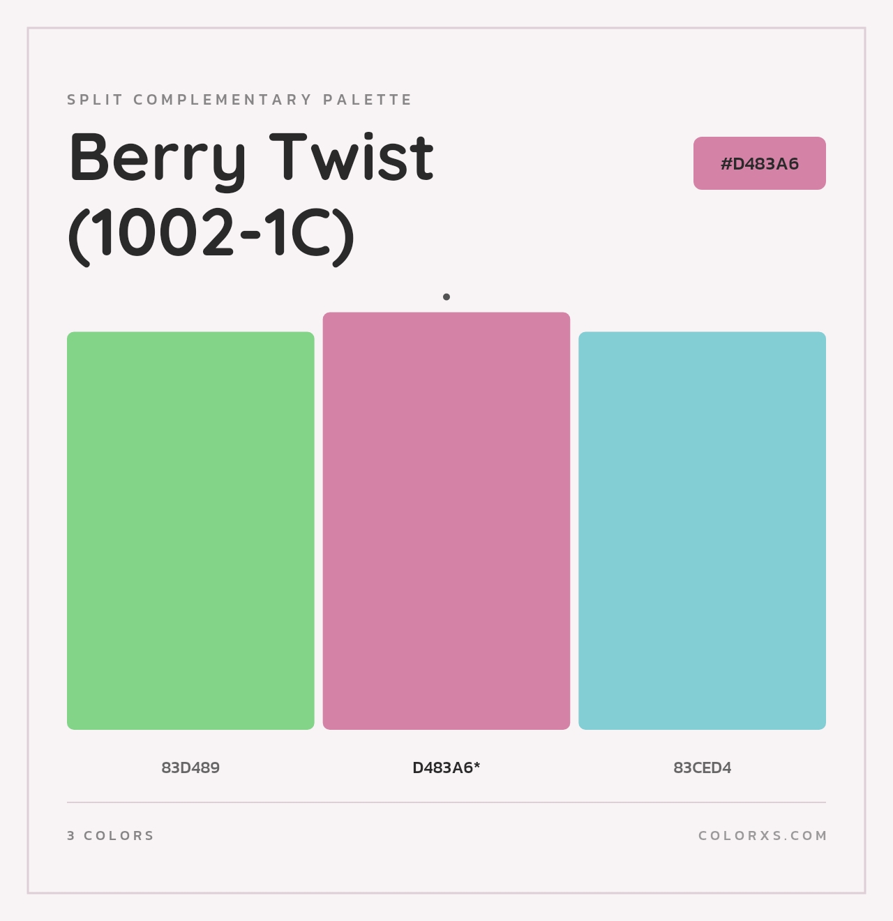 Berry Twist (1002-1C) - Split-Complementary Color Palette