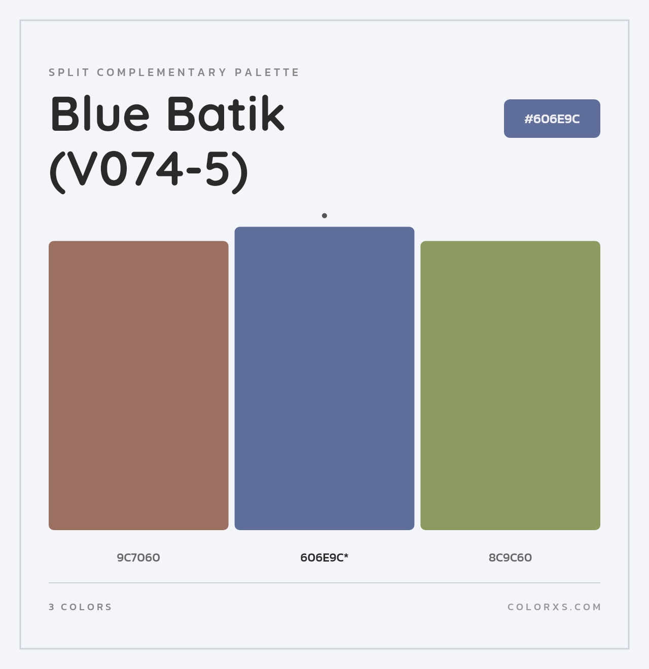 Blue Batik (V074-5) - Split-Complementary Color Palette