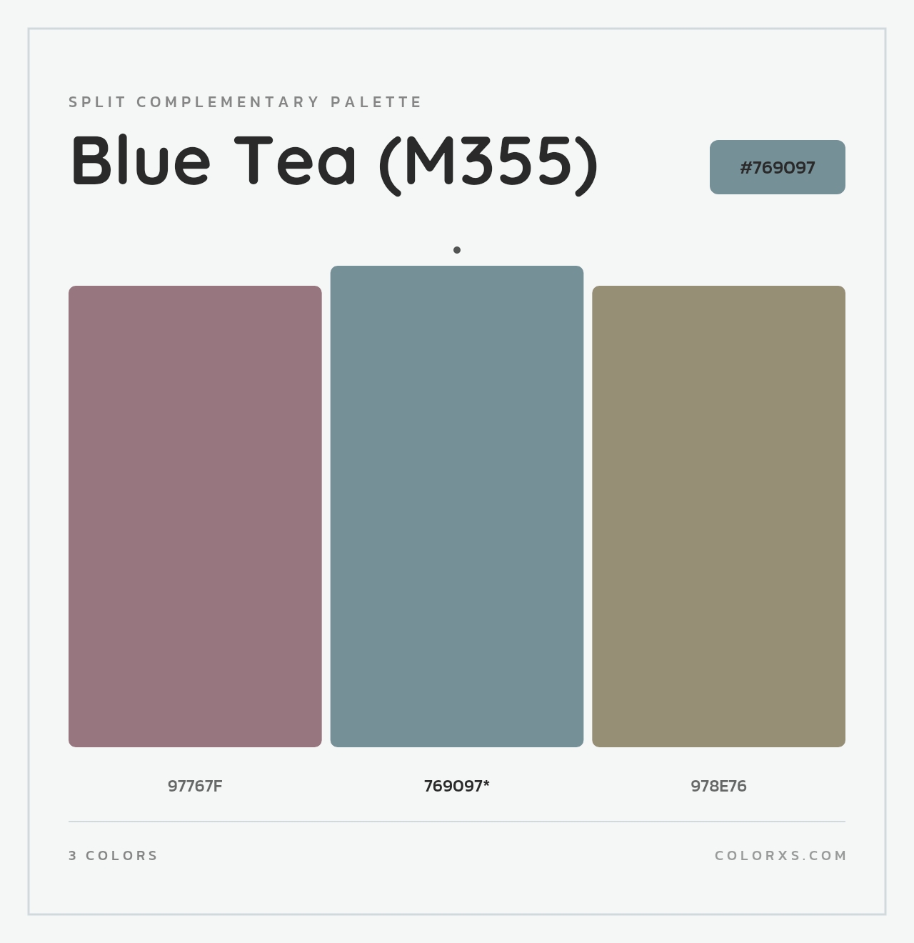 Blue Tea (M355) - Split-Complementary Color Palette