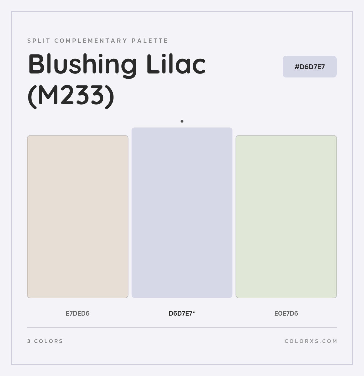 Blushing Lilac (M233) - Split-Complementary Color Palette