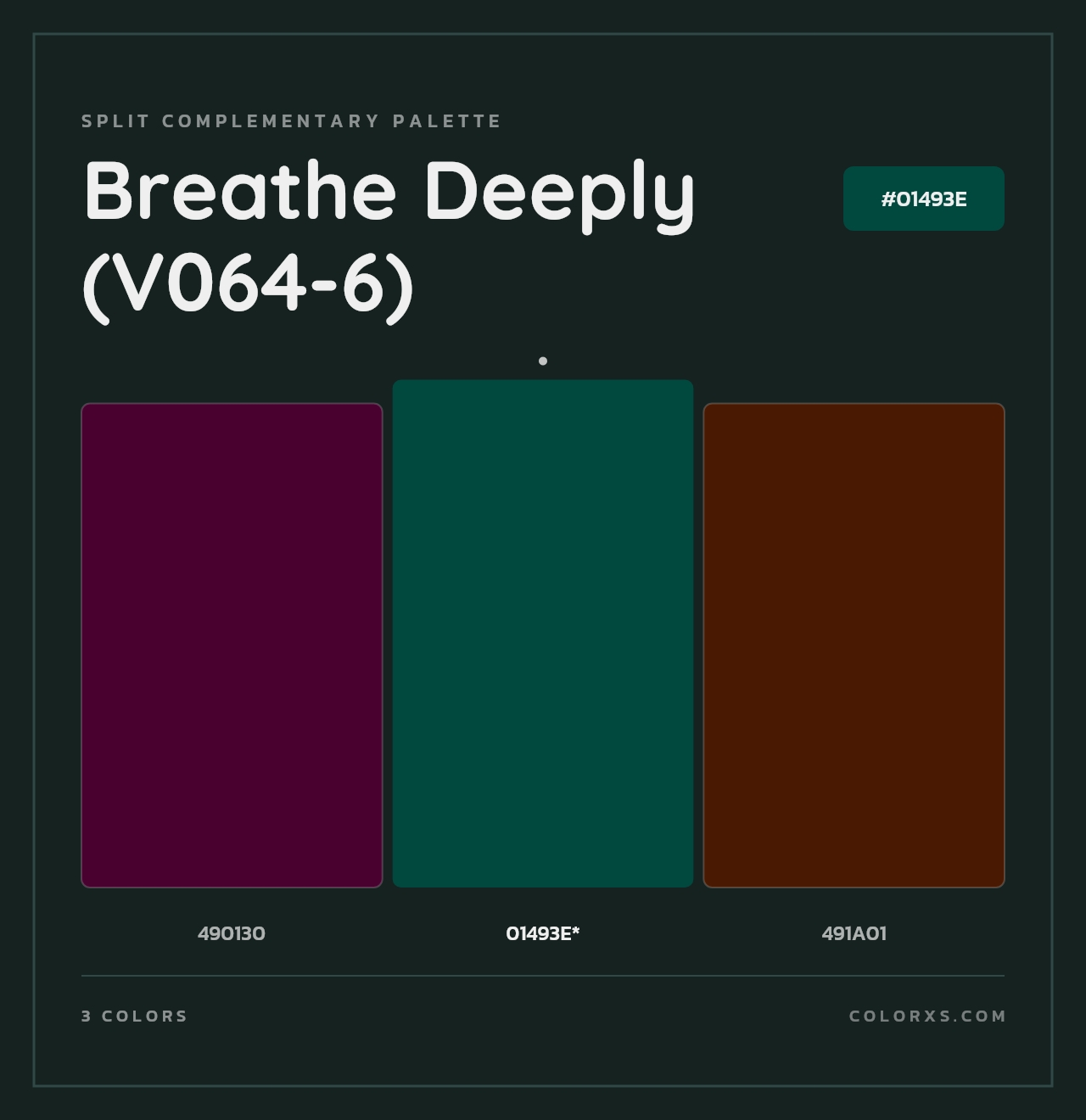 Breathe Deeply (V064-6) - Split-Complementary Color Palette