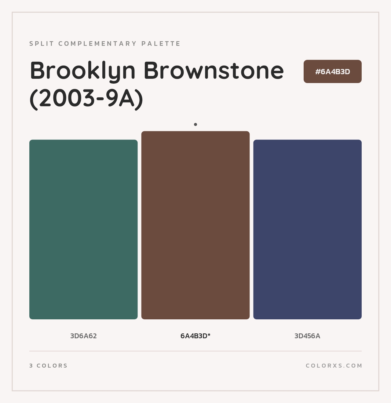 Brooklyn Brownstone (2003-9A) - Split-Complementary Color Palette