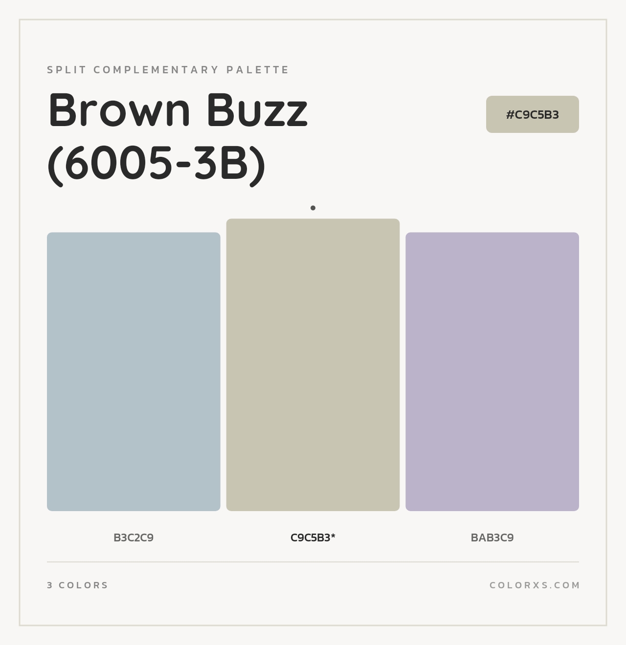 Brown Buzz (6005-3B) - Split-Complementary Color Palette