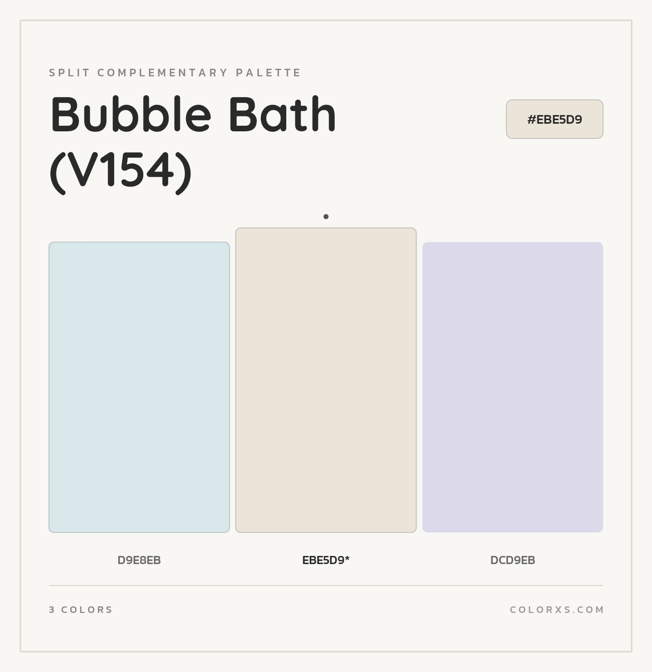 Bubble Bath (V154) - Split-Complementary Color Palette