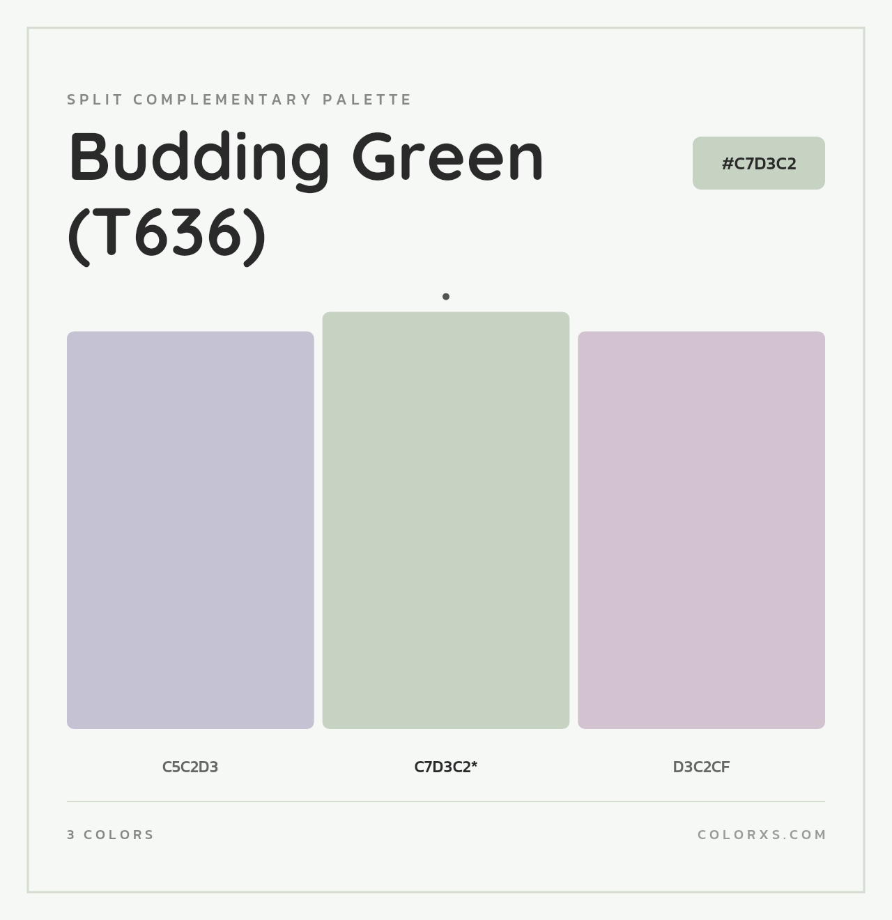 Budding Green (T636) - Split-Complementary Color Palette