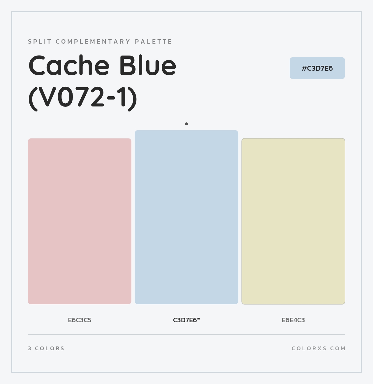 Cache Blue (V072-1) - Split-Complementary Color Palette