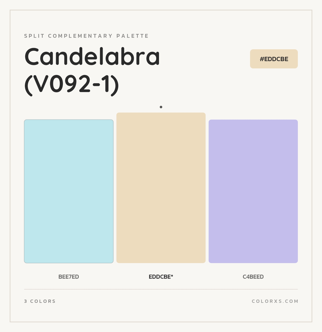 Candelabra (V092-1) - Split-Complementary Color Palette
