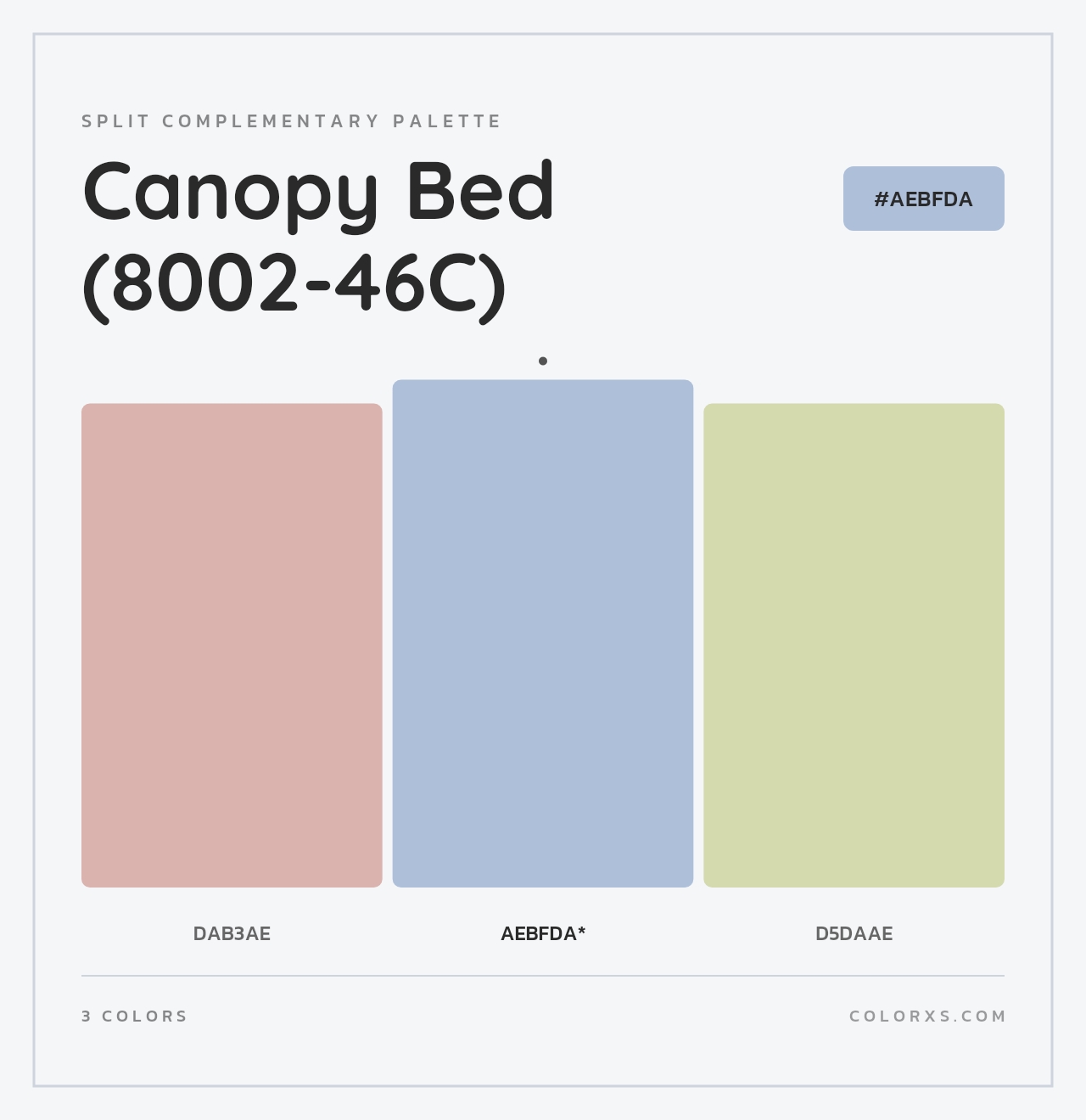 Canopy Bed (8002-46C) - Split-Complementary Color Palette