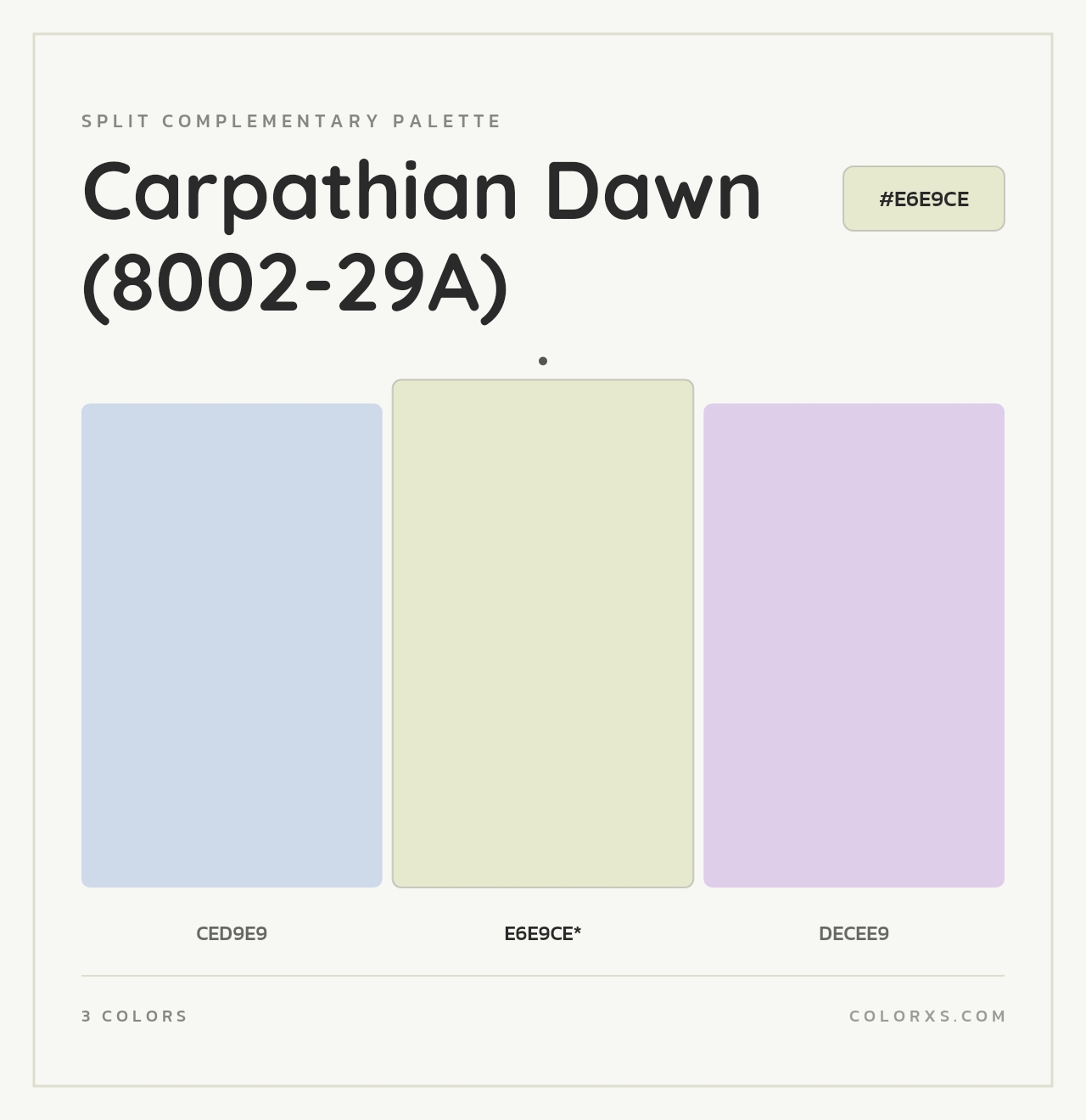 Carpathian Dawn (8002-29A) - Split-Complementary Color Palette