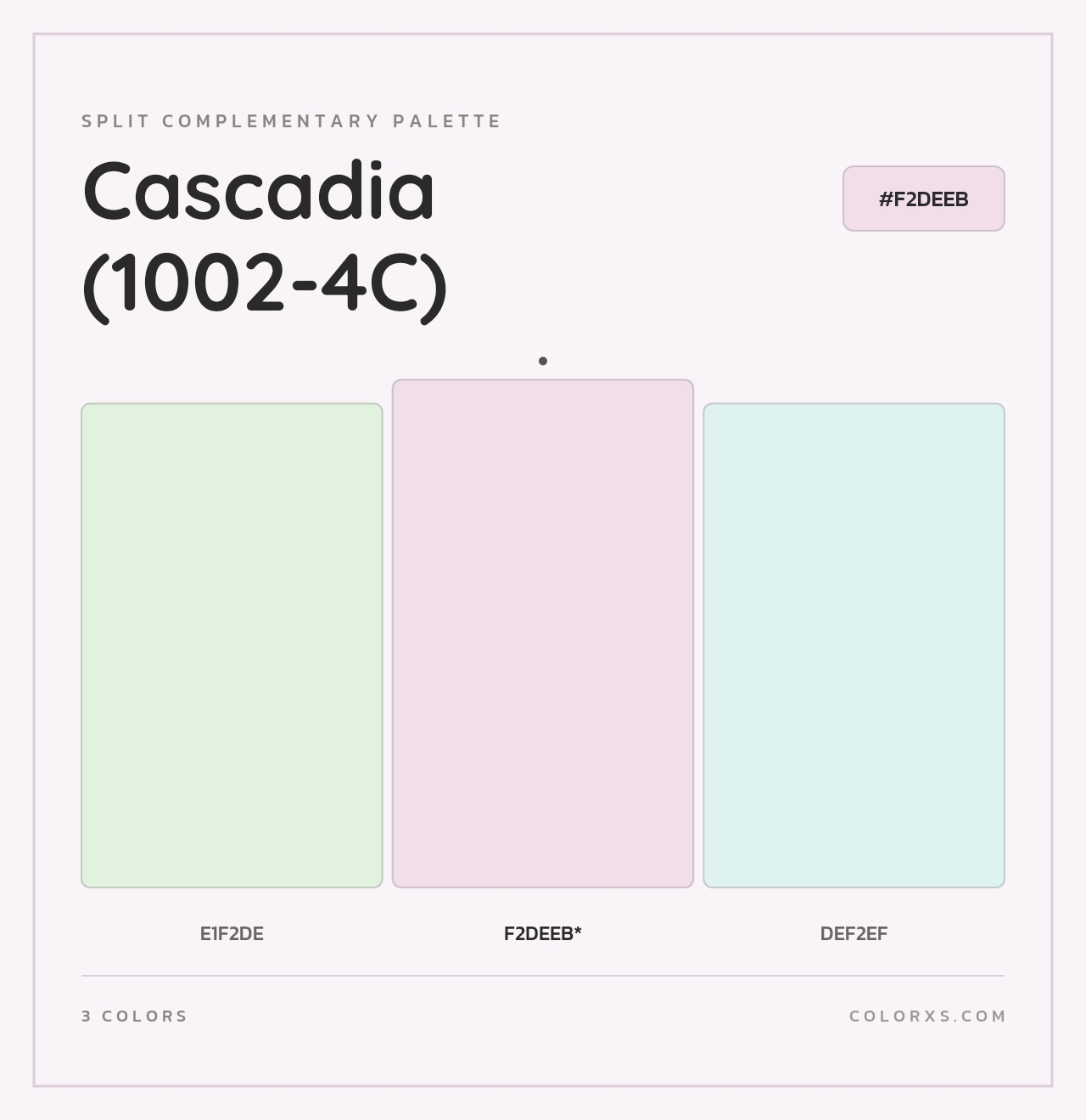 Cascadia (1002-4C) - Split-Complementary Color Palette