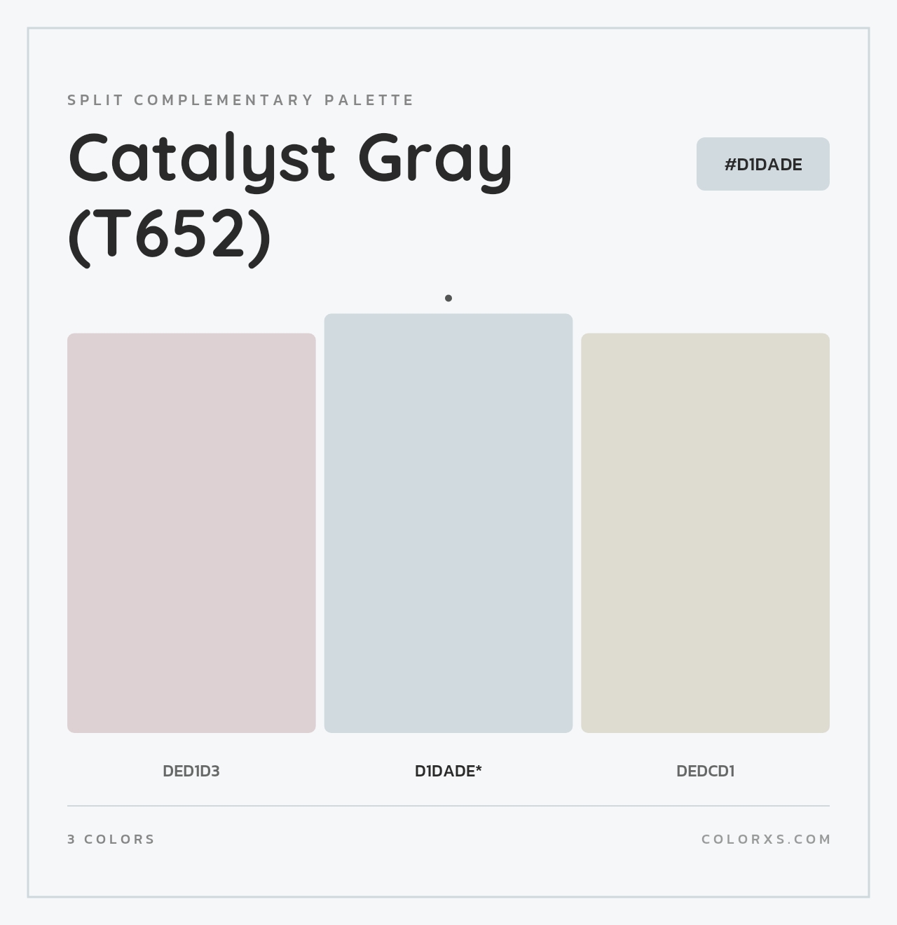 Catalyst Gray (T652) - Split-Complementary Color Palette