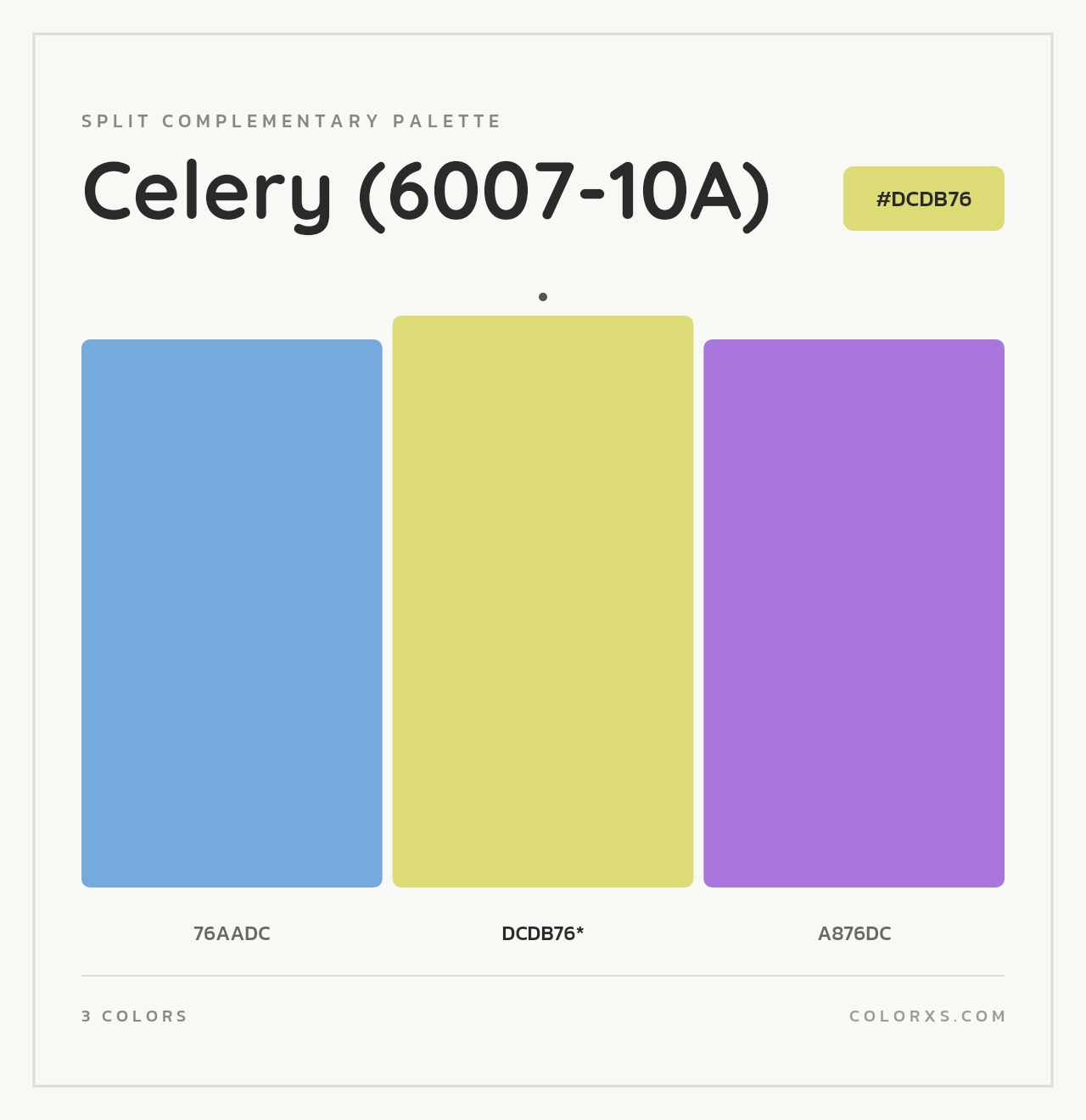 Celery (6007-10A) - Split-Complementary Color Palette