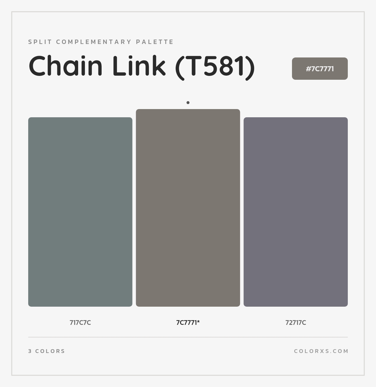 Chain Link (T581) - Split-Complementary Color Palette