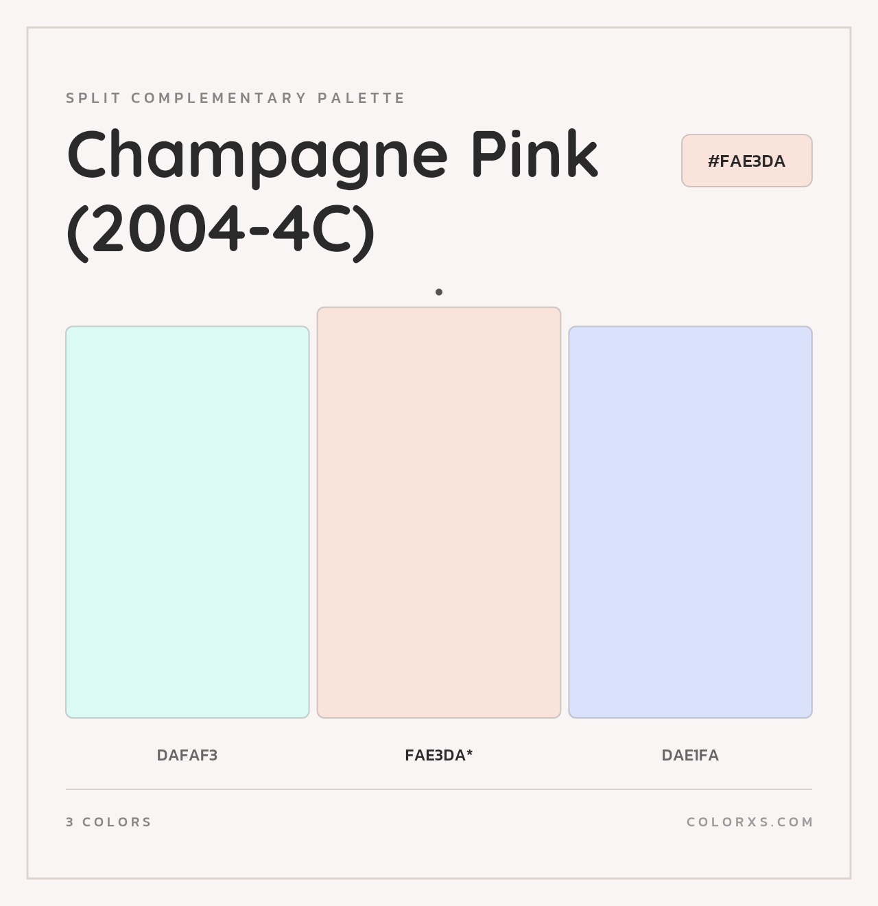 Champagne Pink (2004-4C) - Split-Complementary Color Palette