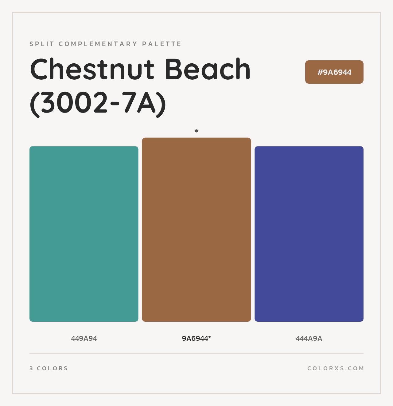 Chestnut Beach (3002-7A) - Split-Complementary Color Palette