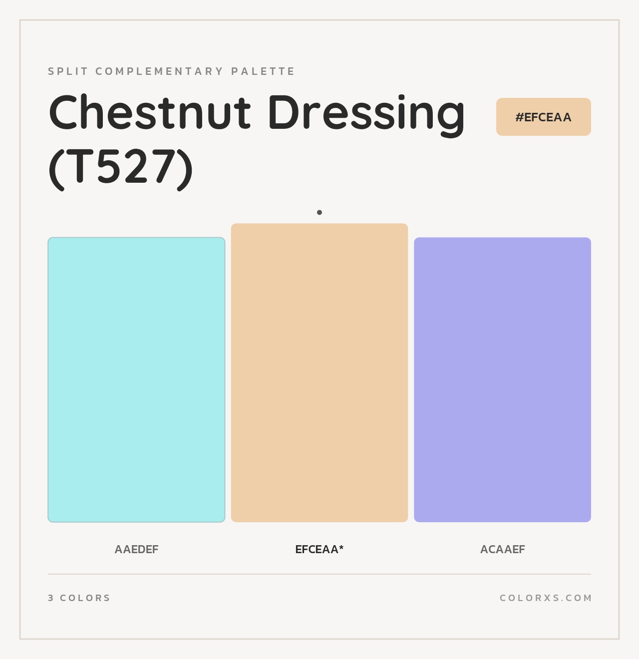 Chestnut Dressing (T527) - Split-Complementary Color Palette