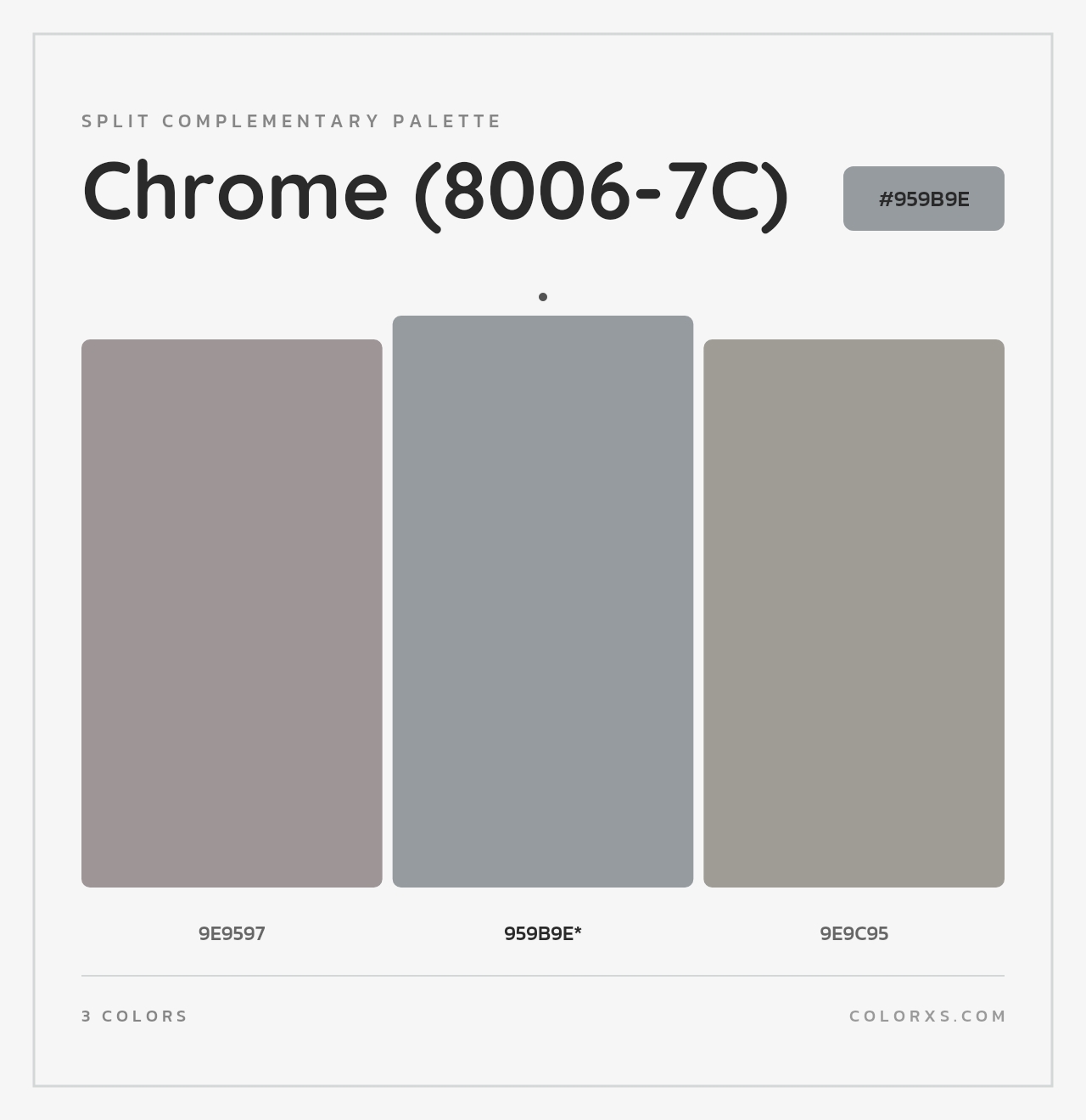 Chrome (8006-7C) - Split-Complementary Color Palette