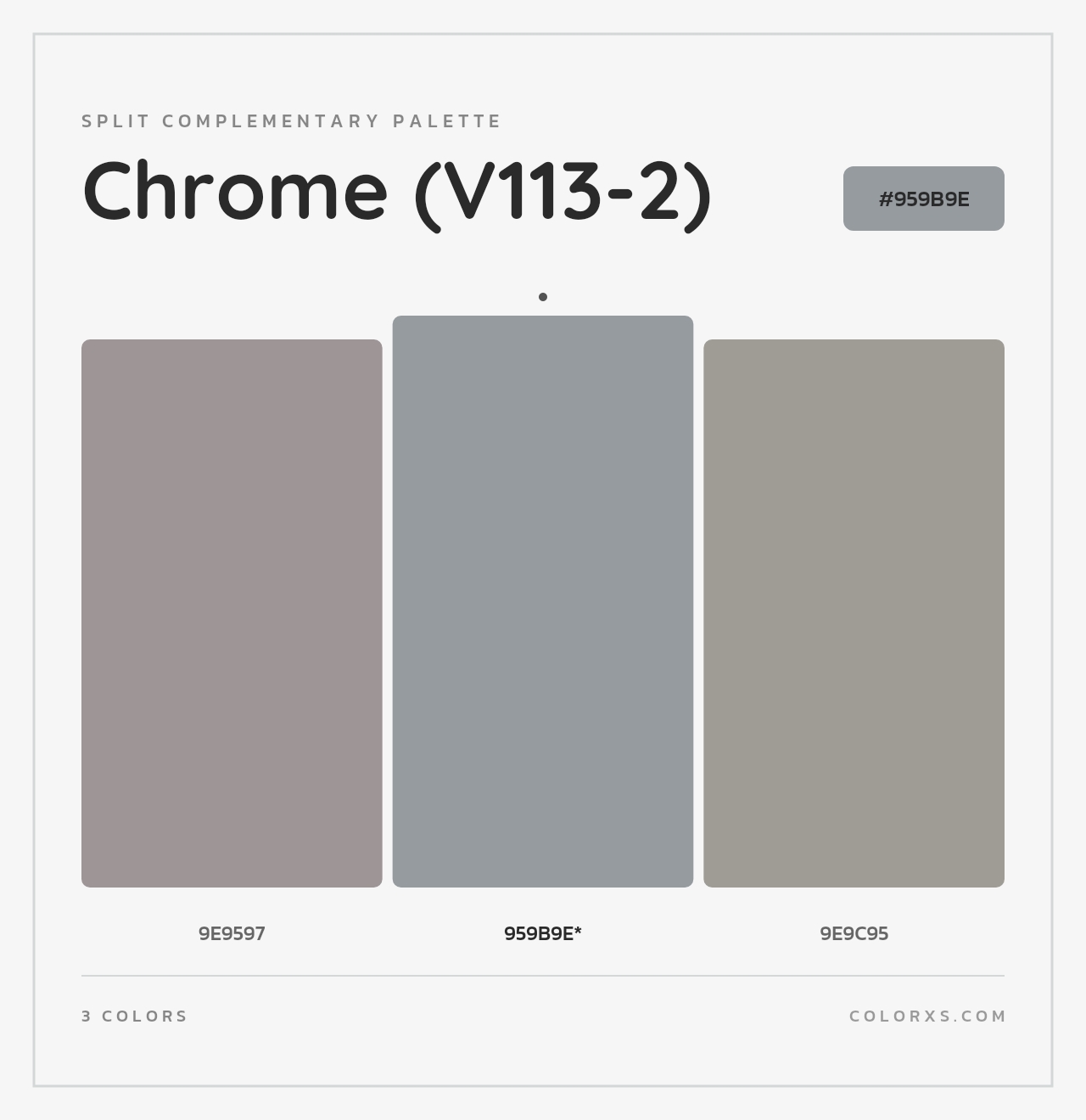 Chrome (V113-2) - Split-Complementary Color Palette