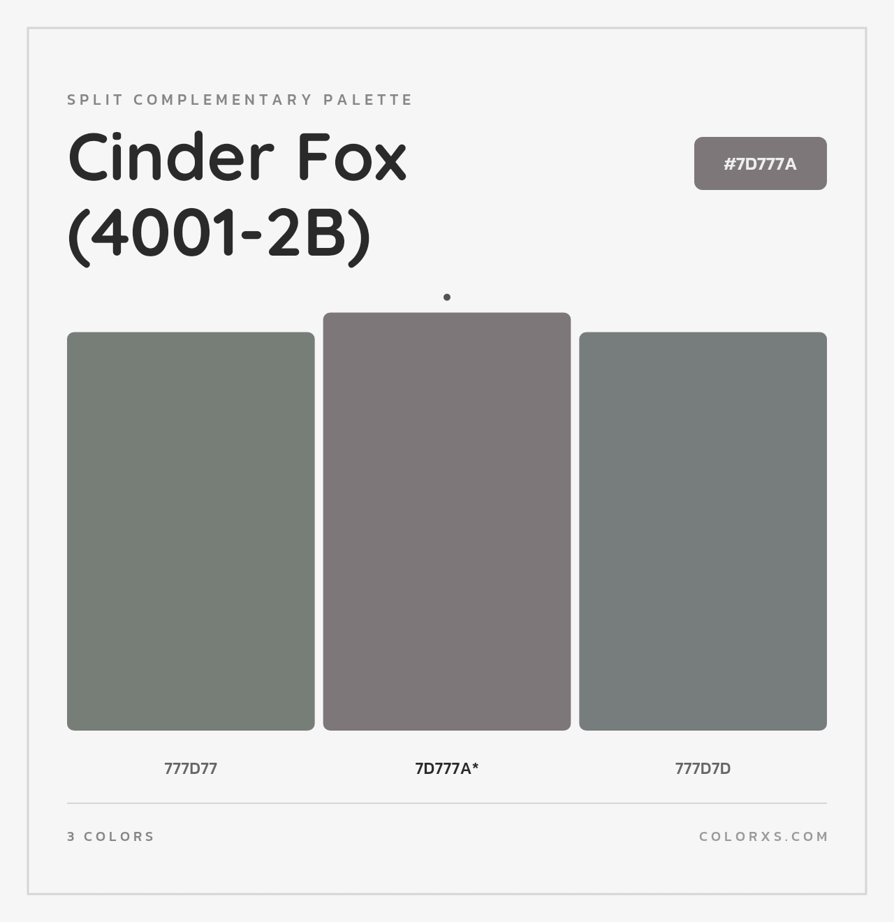 Cinder Fox (4001-2B) - Split-Complementary Color Palette
