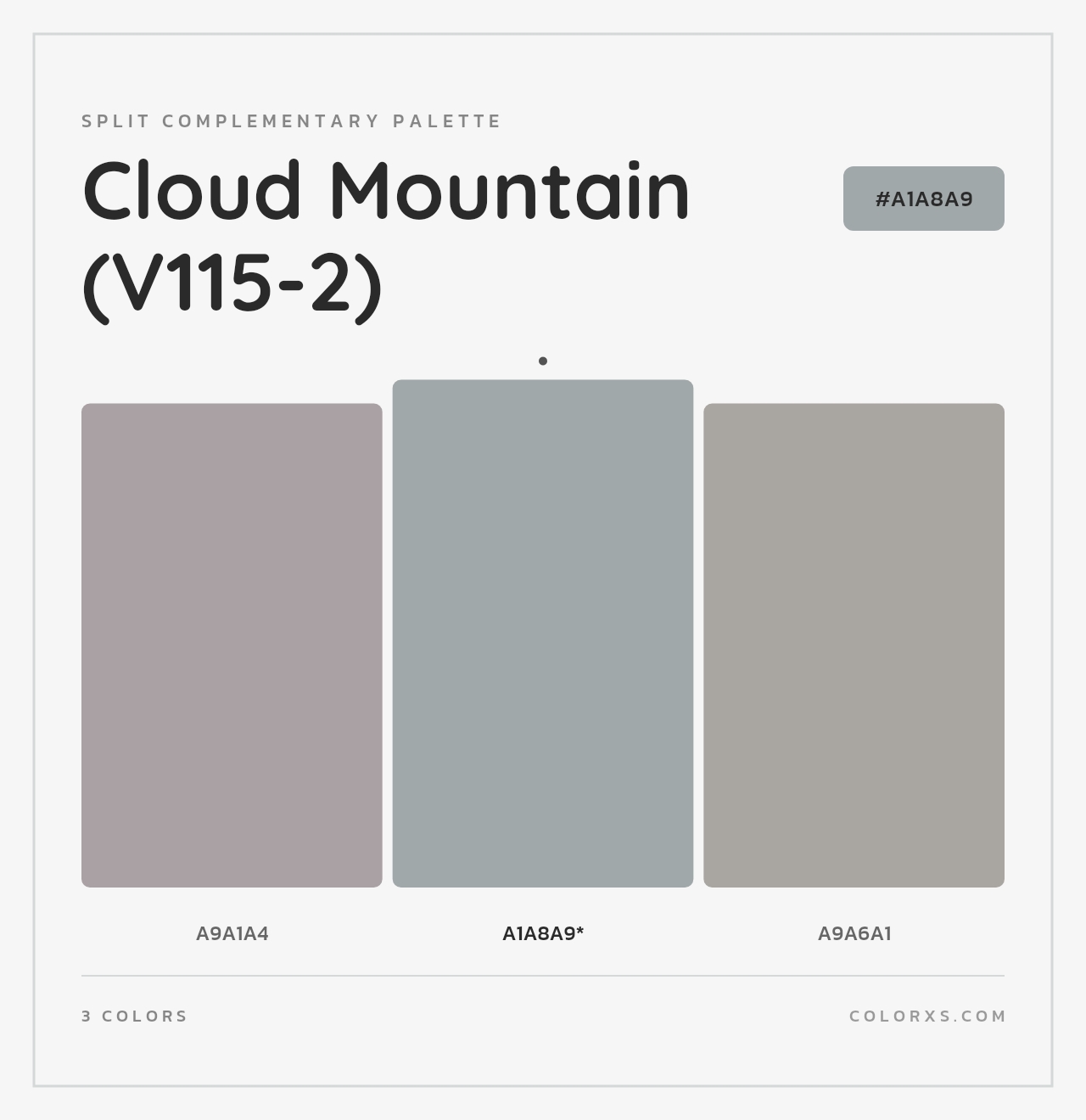 Cloud Mountain (V115-2) - Split-Complementary Color Palette