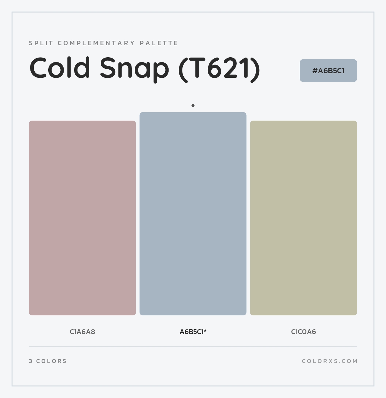 Cold Snap (T621) - Split-Complementary Color Palette