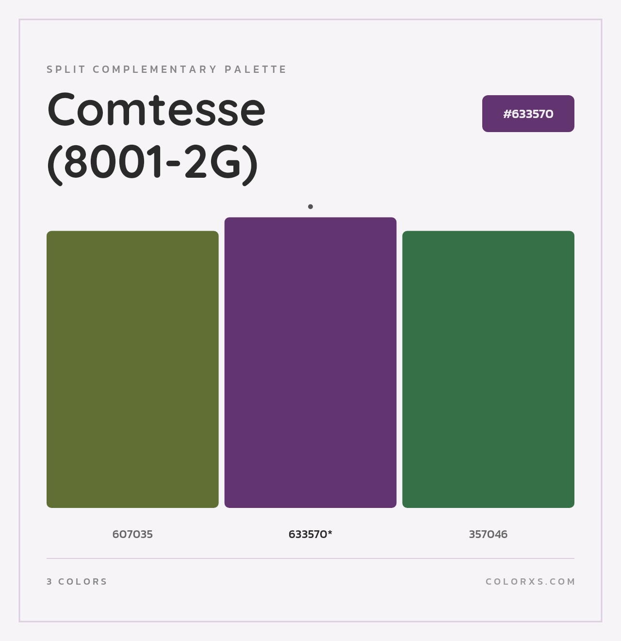 Comtesse (8001-2G) - Split-Complementary Color Palette