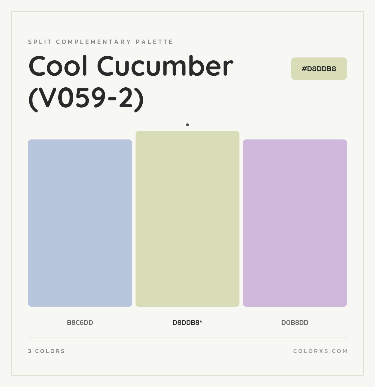 Cool Cucumber (V059-2) - Split-Complementary Color Palette