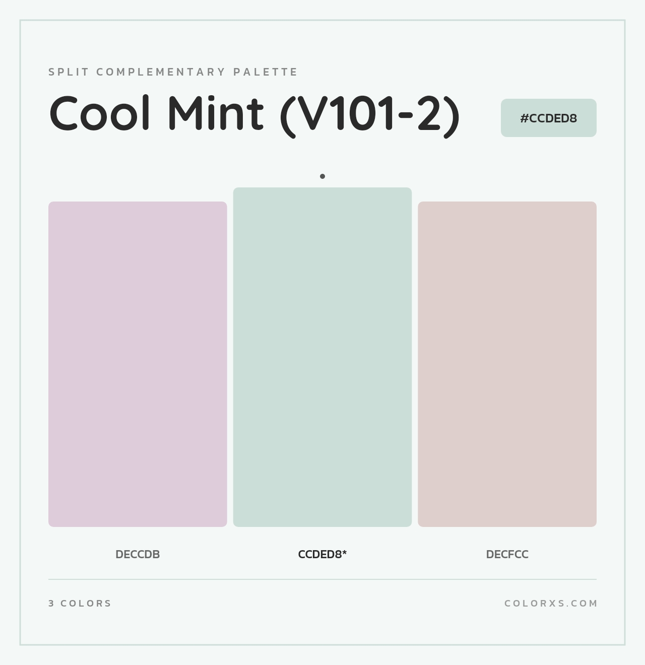 Cool Mint (V101-2) - Split-Complementary Color Palette