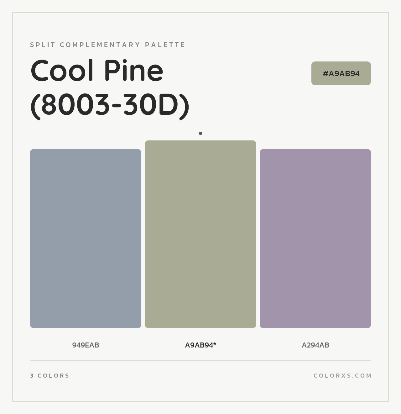 Cool Pine (8003-30D) - Split-Complementary Color Palette