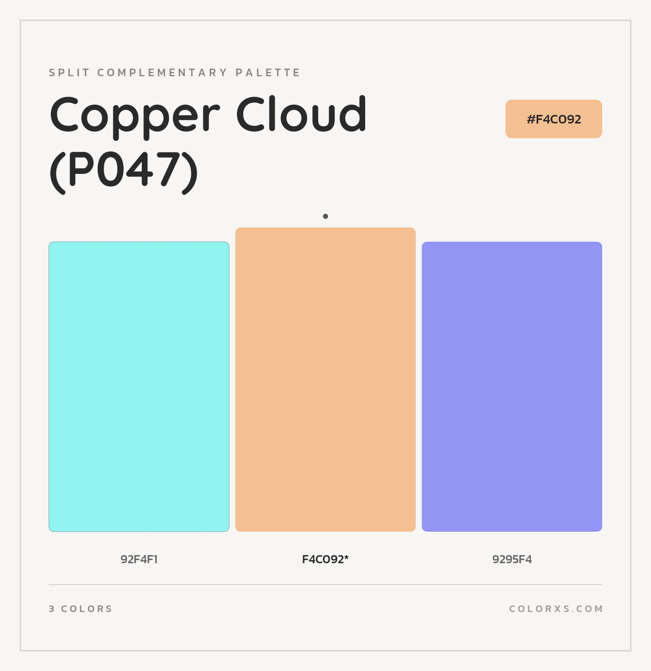 Copper Cloud (P047) - Split-Complementary Color Palette