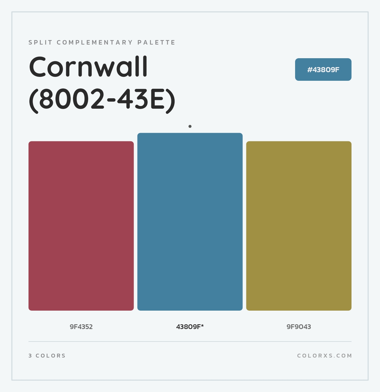 Cornwall (8002-43E) - Split-Complementary Color Palette