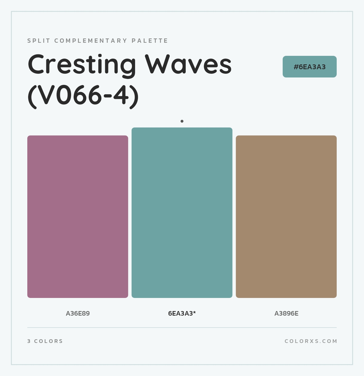 Cresting Waves (V066-4) - Split-Complementary Color Palette