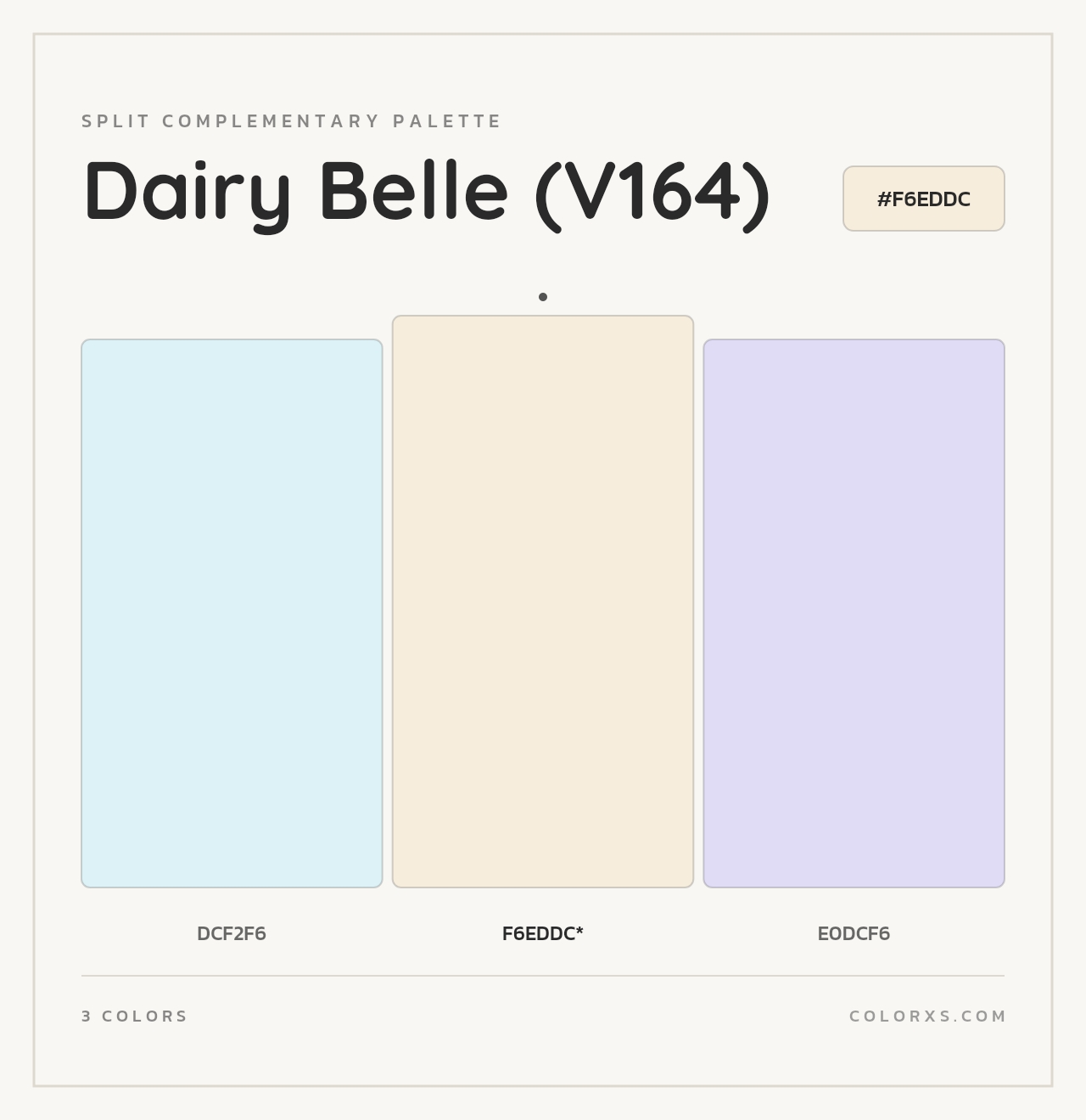 Dairy Belle (V164) - Split-Complementary Color Palette