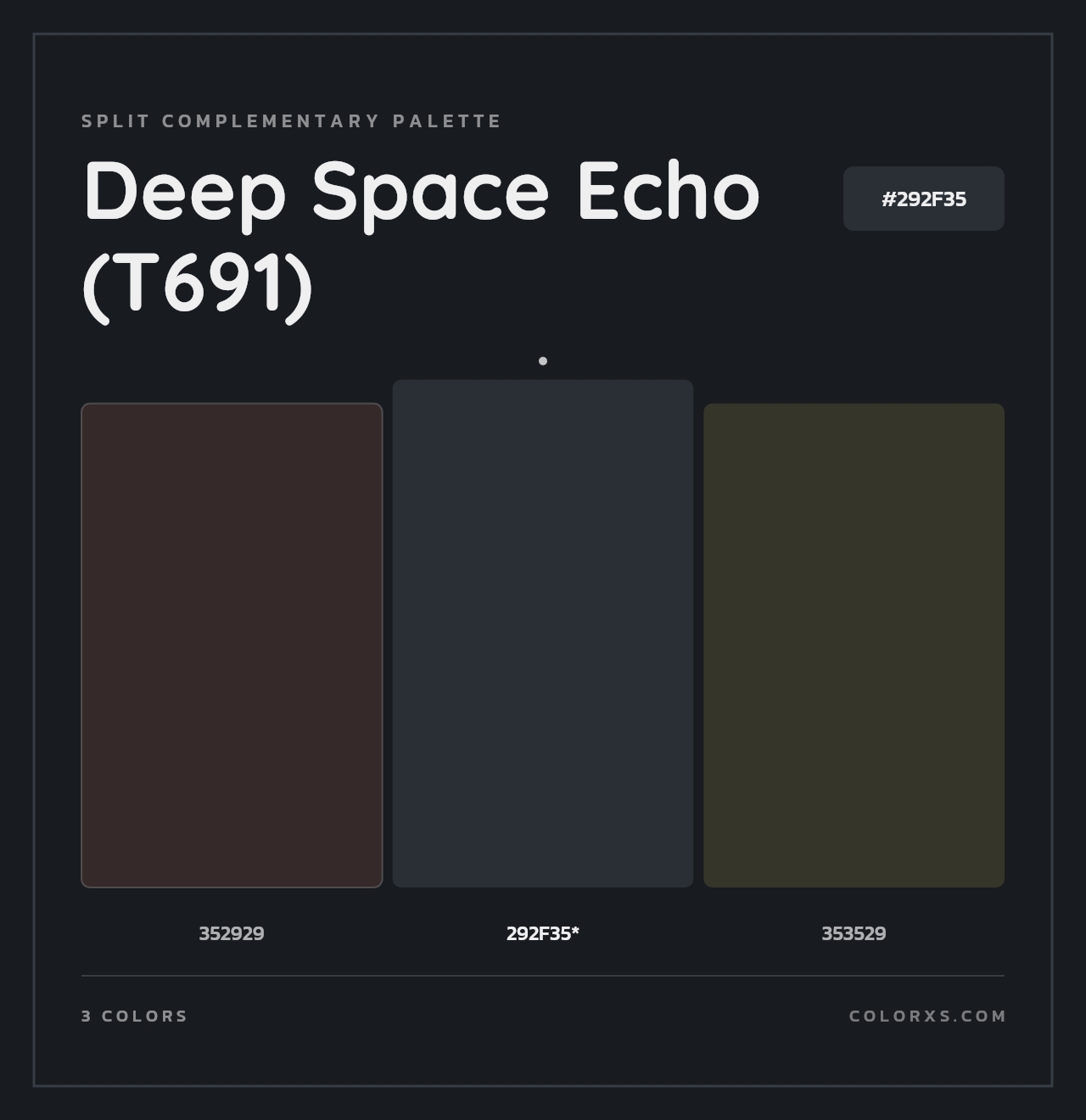 Deep Space Echo (T691) - Split-Complementary Color Palette