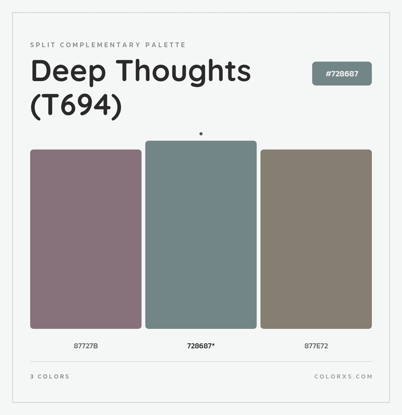 Deep Thoughts (T694) - Split-Complementary Color Palette
