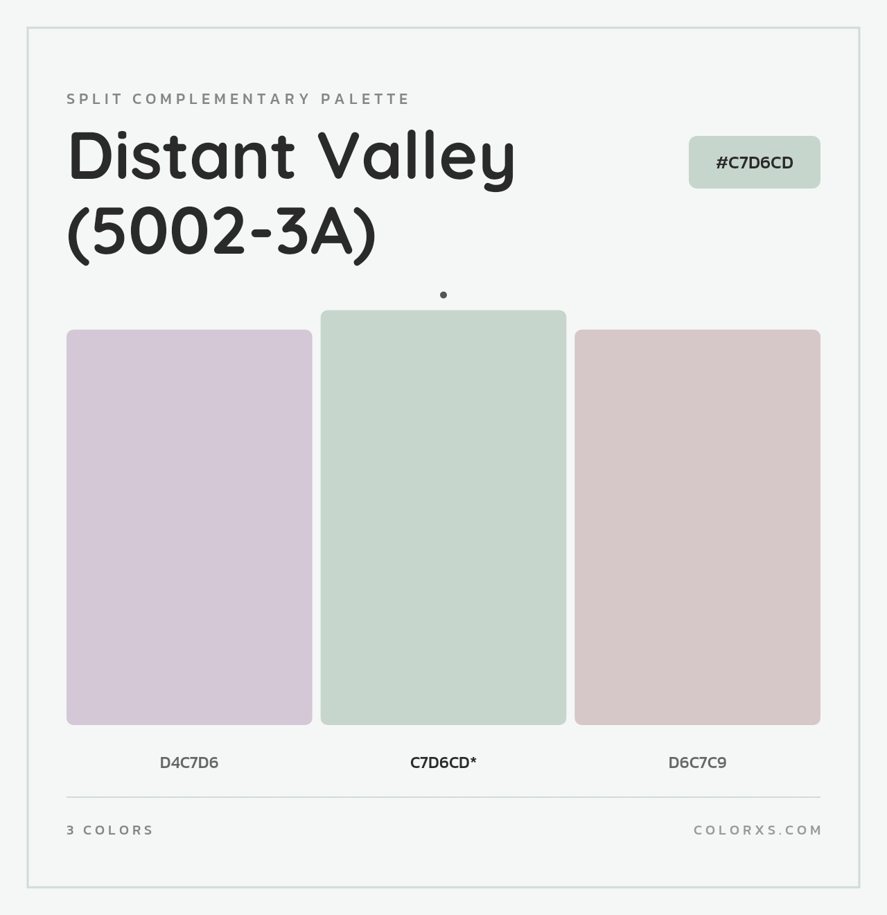 Distant Valley (5002-3A) - Split-Complementary Color Palette