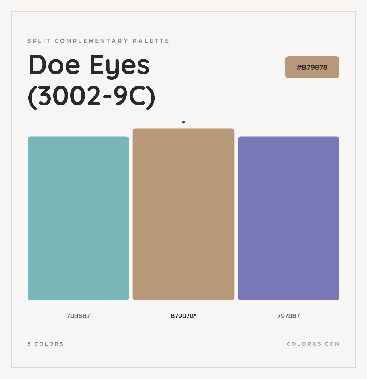 Doe Eyes (3002-9C) - Split-Complementary Color Palette