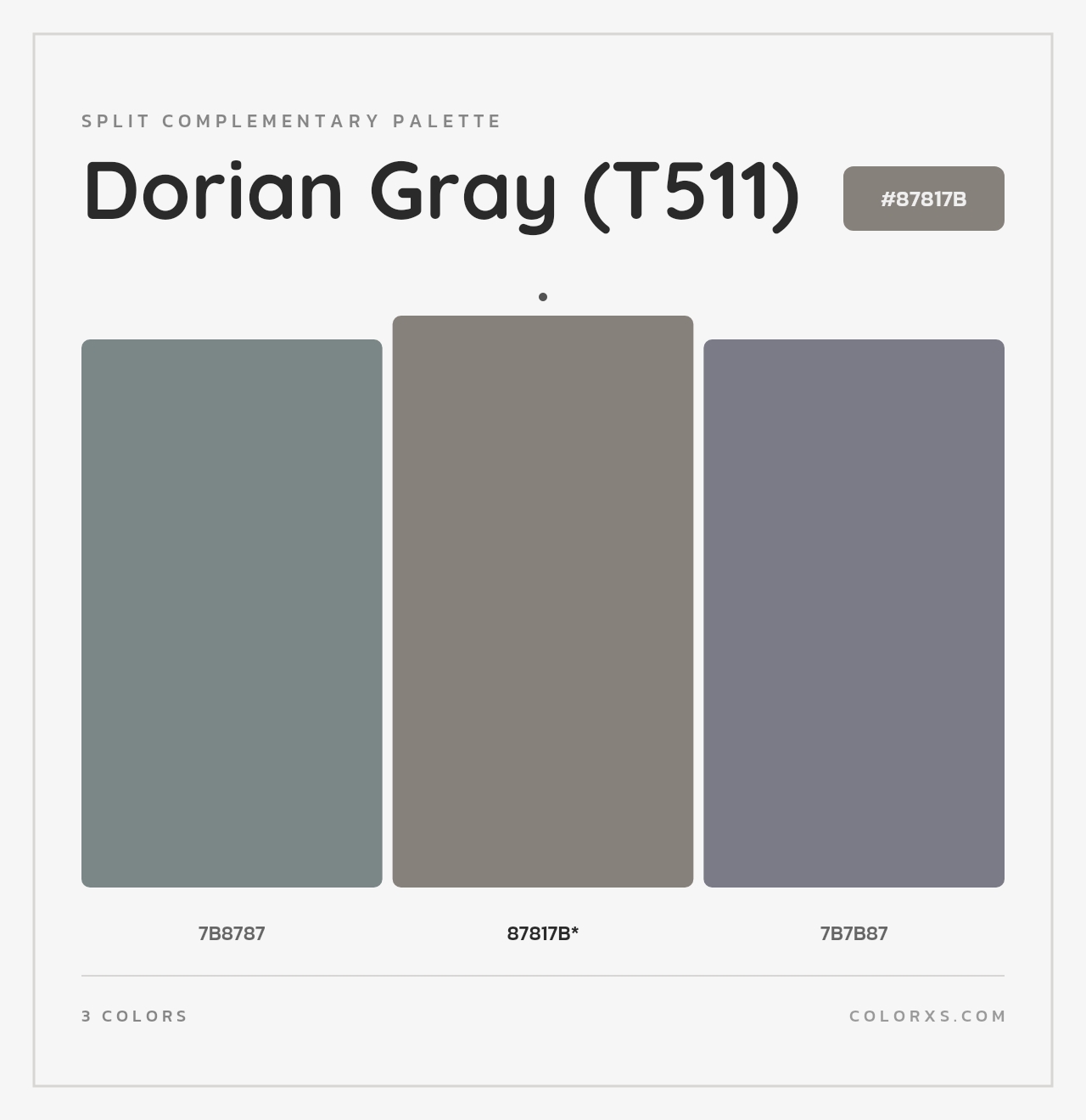 Dorian Gray (T511) - Split-Complementary Color Palette