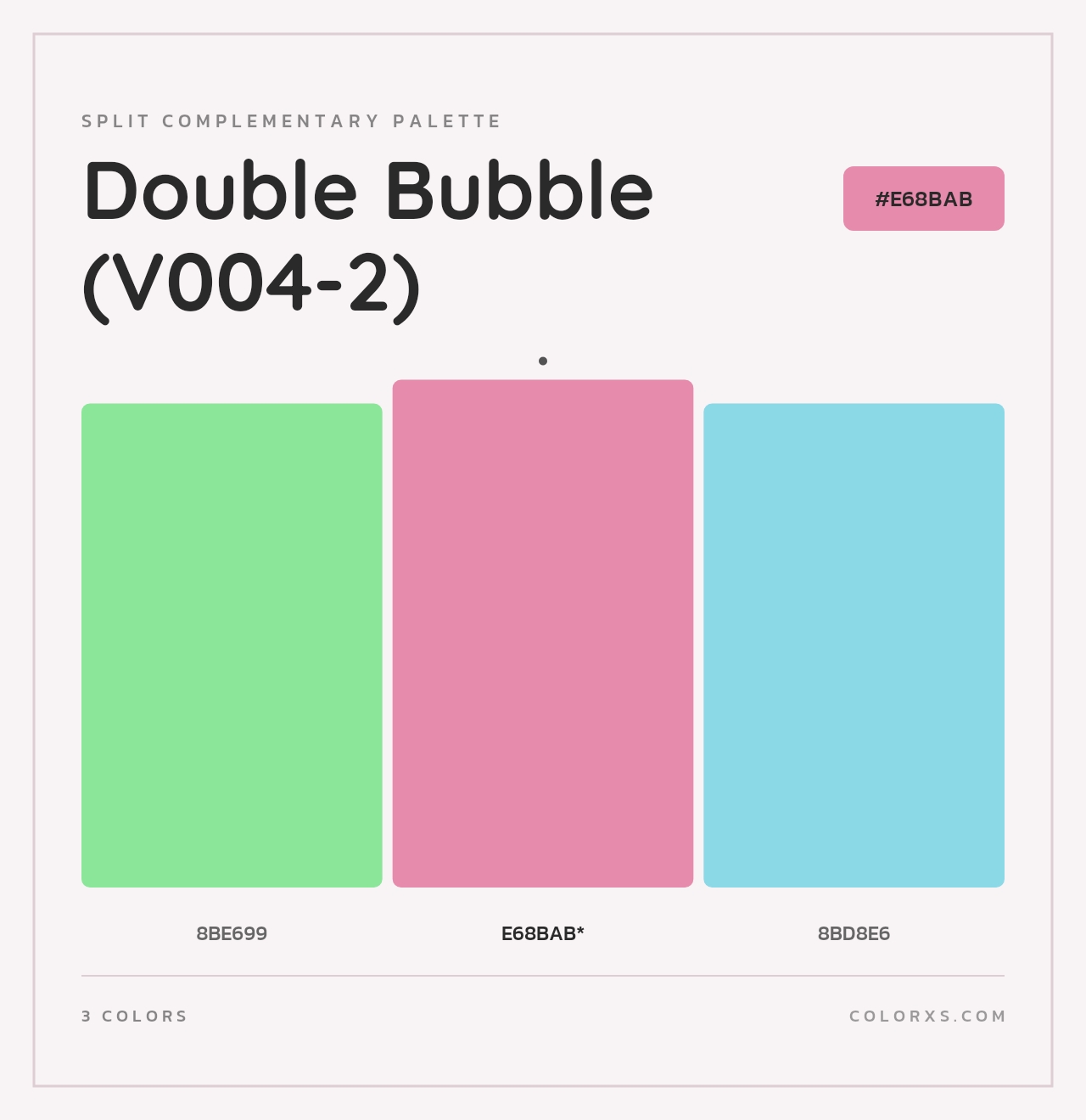 Double Bubble (V004-2) - Split-Complementary Color Palette