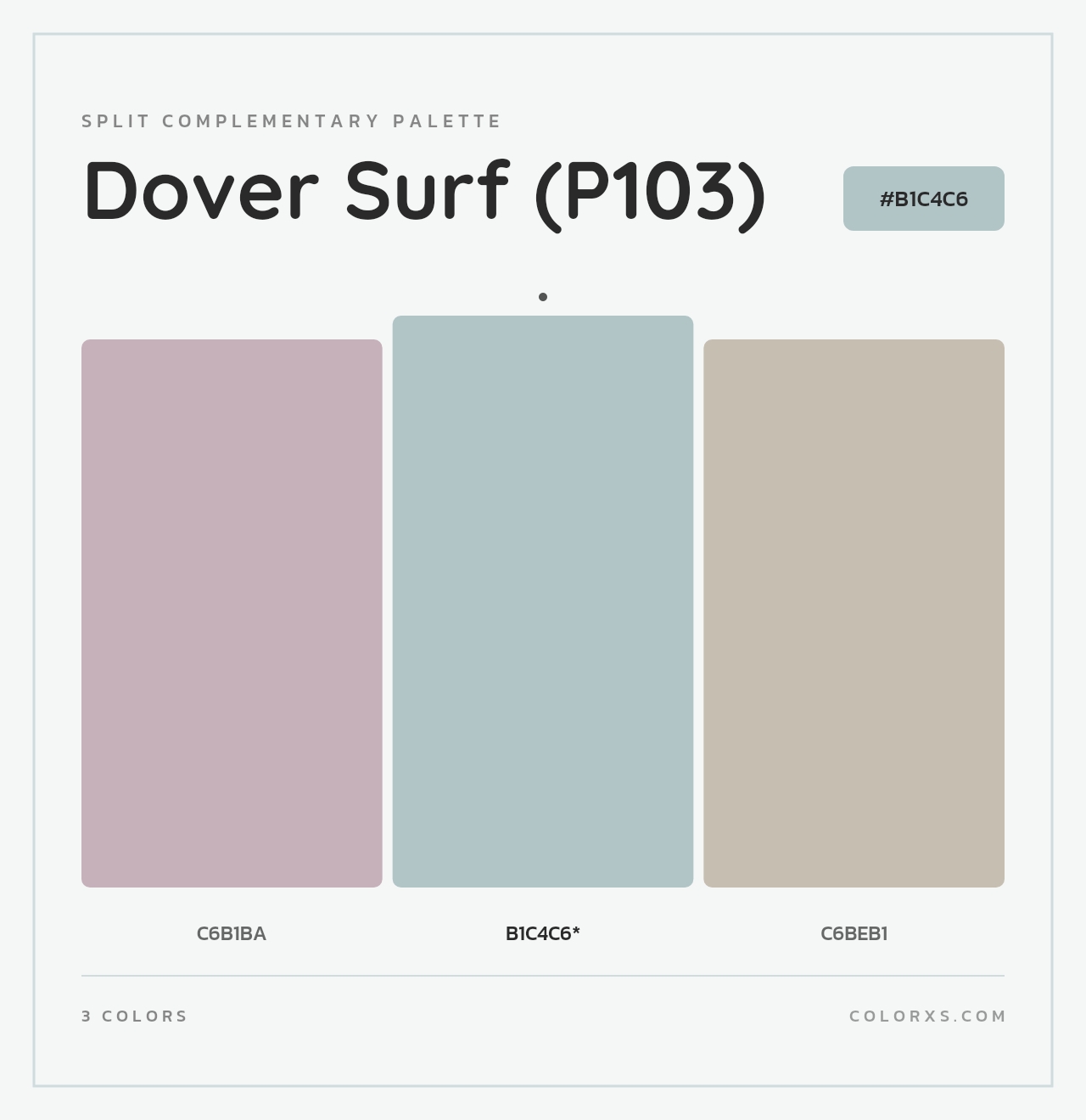 Dover Surf (P103) - Split-Complementary Color Palette